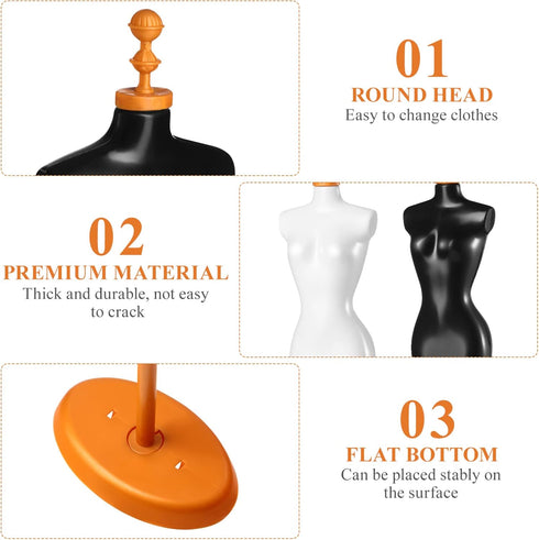 COHEALI Dress Stand Doll Hold Display Stand, 4pcs Doll Clothes Support Stents for Display