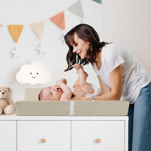 31" 16", Baby Changing Pad, Waterproof & Wipeable Vegan Leather Diaper Changing Mat x Comfortable Soft Standard Size