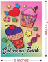 ArtCreativity 12 pcs Mini Ice Cream Coloring Books for Kids, 5" x 7", Summer Dessert-Themed Activity Set