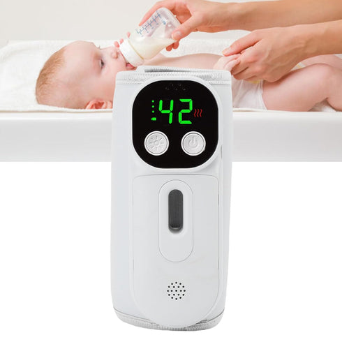 Portable Bottle Warmer for Travel, Fast Heating Bottle Warmer Sleeve with Temperature Display, Waterless Milk Warming