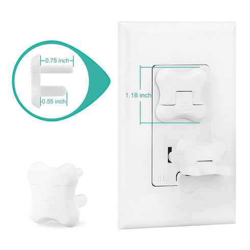 Outlet Covers Babepai, 38-Pack White Baby Proof Electrical Protector Safety Plug Covers