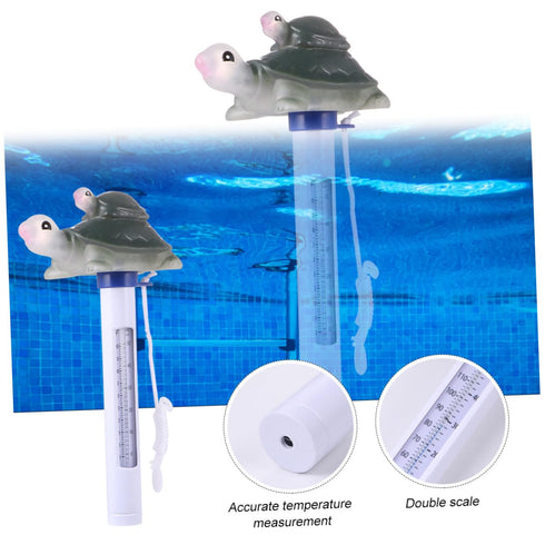 Swimming 0-50c Floating Turtle Pool Thermometer for and Spa Use, Waterproof Plastic Cartoon Temperature Monitor