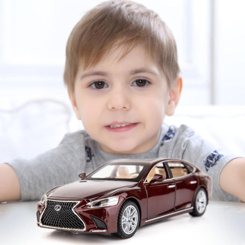 BDTCTK 1/32 Compatible Lexus Ls500h Model Car, Zinc Alloy Pull Back Toy Car with Sound and Light for Kids