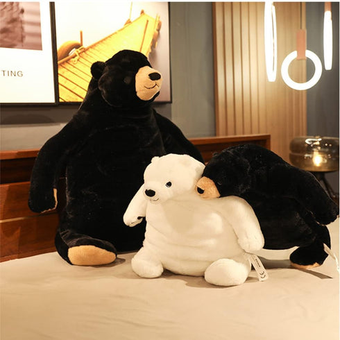 MIAOHAHA 31.5in/80cm) Teddy Bear Plush Toy Teddy Bear Black Stuffed Animal Doll Home Decor Birthday Gift for Girls