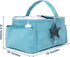 Folkulture Baby Blue Diaper Caddy Organizer with Handle, Boy & Girl Shower Gift Basket, Machine Washable, Portable