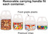 BeneLabel Stackable Food Storage Containers - BPA-Free Tritan, Leakproof & Dishwasher Safe, 31 oz (White)