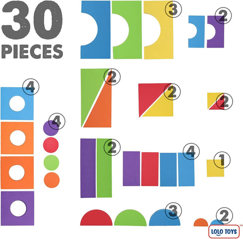 Large Building Foam Blocks for Toddlers – Giant Jumbo Building Blocks (30 Pieces)