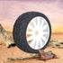 2Pcs Racing Car Rubber Wheel Hub Tires for 1/8 On-Road Racing RC (White)