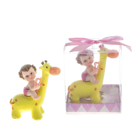 Lunaura Baby Keepsake - Set of 12 "Girl" Baby Holding Pacifier Sitting