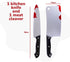 Set Set Set ArtCreativity Fake Bloody Knife for Halloween - Bloody Knife Prop with Meat Cleaver and Kitchen Knife - Two