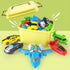SOMMER 5-in-1 Magnetic Vehicles Toy Playset, Mix and Match STEM Stacking Assembling Car Kit with Storage Box for Kids