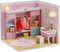 Kisoy Dollhouse Miniature with Furniture Kit, DIY 3D Wooden House Kit for Kids Adults Gift