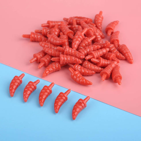 Yetaha 50PCS Mini Snowman Nose Plastic Red Noses for DIY Christmas Decoration Craft