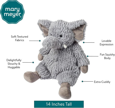 14-Inches, Mary Meyer Stuffed Animal Snuggables Plush Soft Toy, Elephant