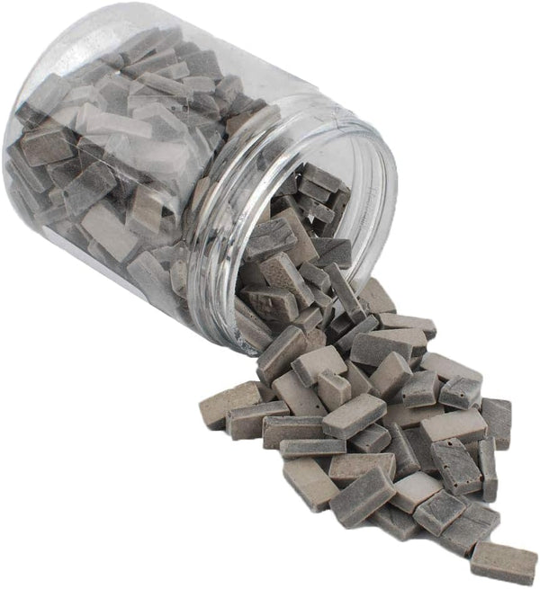 250pcs Mini Brick Building Set - Dollhouse Miniature Bricks Model (Grey, 1:35)