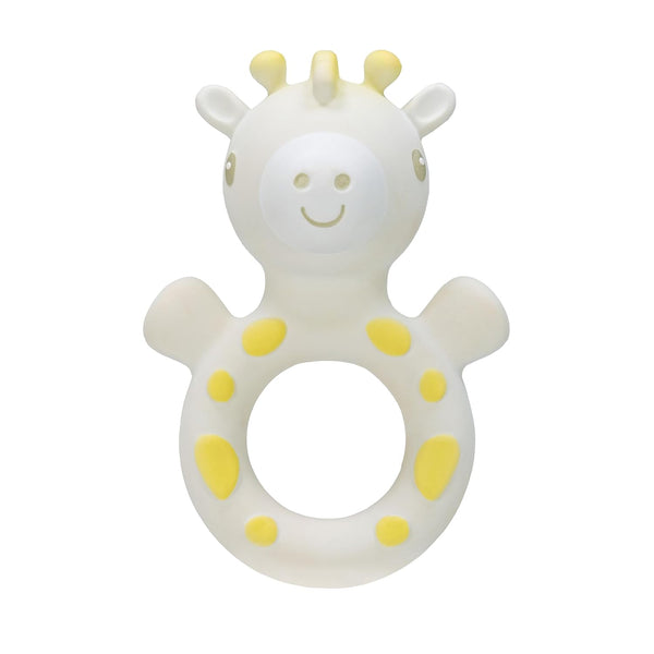 Nuby Giraffe Teether for Infants - 100% Natural Rubber Baby Teething Toy