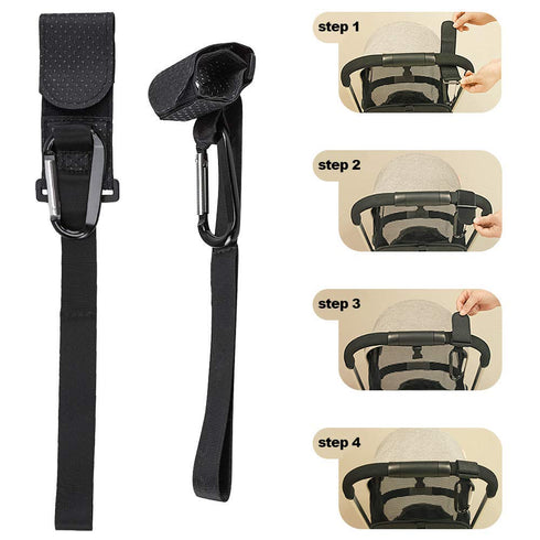 Topwon Stroller Hooks with Wrist Strap, Universal Handy Hook for Strollers/Walkers/Buggy (2Pcs)