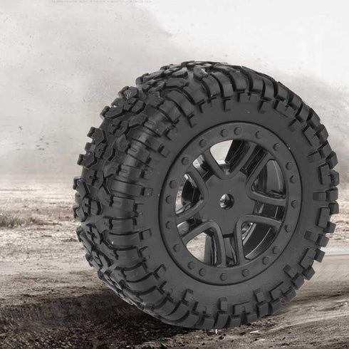 2pcs Toys Car Tire, PX RC Truck Rubber Wheel Tire with Hub for 9301 1/18 Model Car