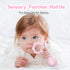 Teething Toys for Babies 6-12 Months, 2-in-1 Rattle and Teether Toy for Soothing Sore Gums, Food Grade Silicone