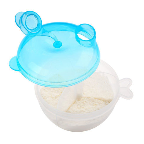 Accmor Baby Formula Dispenser for On-the-Go Feedings, Three-Compartment Non-Spill Formula Container to Go, Snack Milk