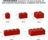 300 Pcs Classic Building Bricks - Red Bulk Bricks Compatible with Lego for Creative Building Block Toys