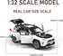 Model Car 1/32 RAV4 Alloy Diecast with Light and Sound, Collectible Toy Vehicle for Boys Kids Gift (White)