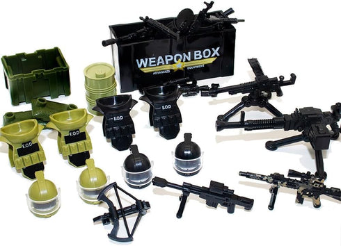 200+ Pcs Military Weapon Pack Accessories Kits Toys, Swat Team Building Block Toys, Army Equipment Gear Sets Compatible
