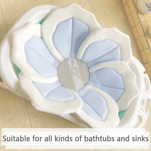 TOFOAN 31" Baby Bath Pad for Infant Bathtub Sink Flower Mat Tub Little Lotus - Petal Soft Supports Lounger Newborn