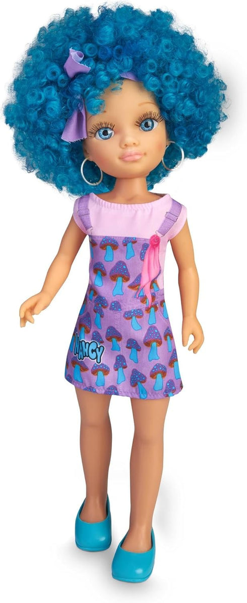 Nancy Curly Power Fashion Doll, 16" Doll with Blue Hair