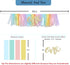 1st Pastel Rainbow High Chair Banner for Birthday - Party Supplies with Tutu Skirt and Pennant