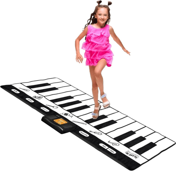 Play22 Floor Piano Mat for Toddlers, 71" - 24 Keys Piano Play Mat with Record, Playback, Demo, Adjustable Volume