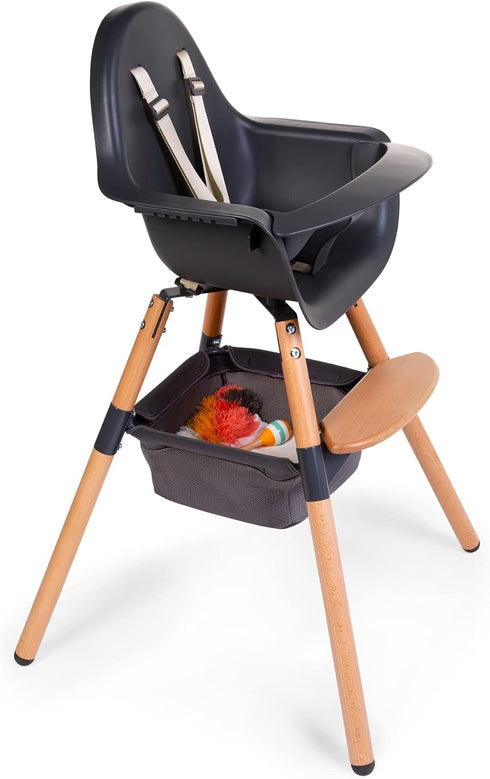 One.80 Childhome Evolu High Chair Mesh Storage Basket, Storage Bin, High Chair Storage Solution, Anthracite