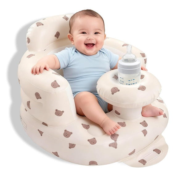Arscniek Inflatable Baby Seat Built in Air Pump, Blow Up Baby Chair