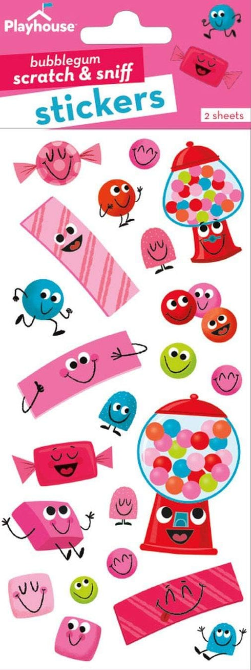 Playhouse Bubble Gum Fun Scratch & Sniff Sticker Sheets - 1 Pack, Scented