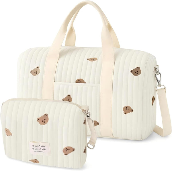 Uauai Hospital Bag for Women Labor Delivery, Baby Hospital Bag, Tote Diaper Bag