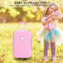 Doll Suitcase, Doll Travel Play Set, Doll Accessories Travel Suitcase Playset Mini Luggage Box Rolling Suitcase for Doll()