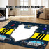 Baby Monthly Milestone Blanket, Police Theme Photography Background for Newborn Baby Shower, 60x40 inches