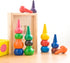 LECAMEBOR 12 Finger Crayons for Toddlers, Non-Toxic Crayon for Kids Washable Palm-Grip Crayons Colors Paint Crayon