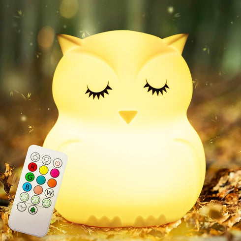Baby Night Light for Car Seat- Dimming Function 9 Colors Changing Eye