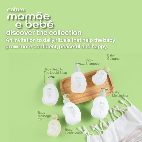 natura Mamãe e Bebê Baby Fast Absorbing Moisturizer, 100% Vegan, 6.7 fl oz (200ml)