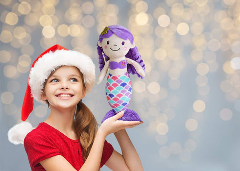 illuOKey 16 Inches Mermaid Doll for Girls, Mermaid Princess Plush, Soft and Snuggly Plush Animal, Lovely Bright Colors