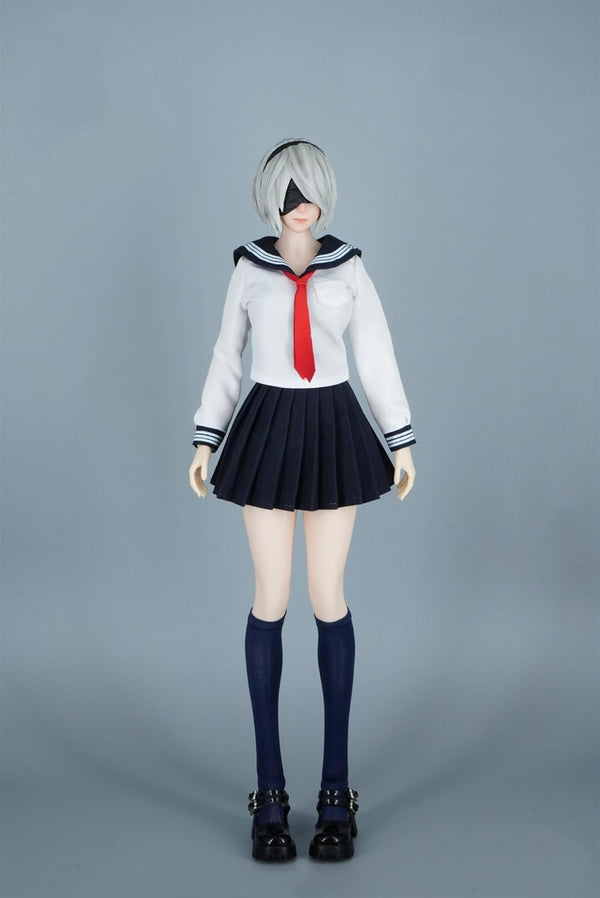 OBEST 1/6 Scale Female Figure Doll Clothes, JK Suit School Girl Uniform Costume for 12 inch Action Figure