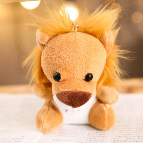 6 Pieces Jungle Stuffed Animal Set - Plush Lion, Elephant, Tiger, Giraffe Toys for Party Theme