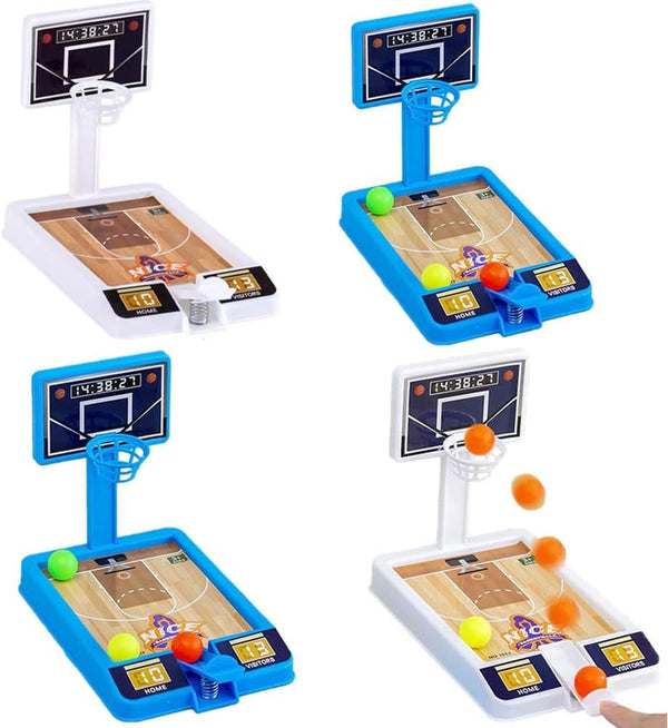 4 Pack Tabletop Basketball Game Toys, Basketball Party Favors for Office Stress Relief, Classroom Prizes