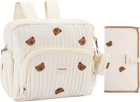 GOBABYMART Diaper Bag Backpack, Medium Maternity baby bag & Changing Pad, Insulated