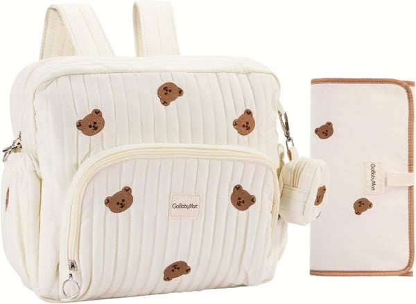 GOBABYMART Diaper Bag Backpack, Medium Maternity baby bag & Changing Pad, Insulated