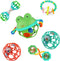 Bright Starts Little Shakers 6pc Gift Set, BPA-Free Easy-Grasp Baby Rattles and Teethers, Unisex, 3 Months+