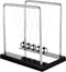 Newton's Cradle Balance Ball with Metal Pendulum Balls, Black Wooden Base Physics Science Ornaments for Desk
