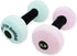 June Garden 6" My First Dumbbell Plush Baby Rattle Toy - Safe Soft Barbell for Infants Boys and Girls