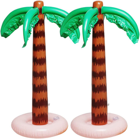 Inflatable Palm Tree Decoration, 2 Pack Jumbo Coconut Trees for Hawaiian Luau Party Decor